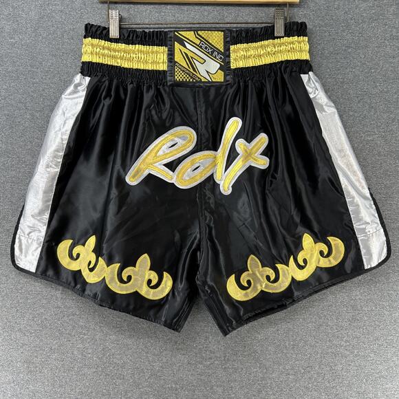 NEW RDX Beyond Fighting MMA Boxing Shorts XXXL Black Gold White Kickboxing - Picture 1 of 16